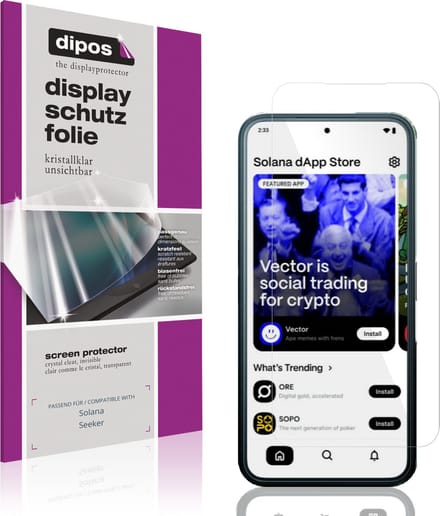 dipos – 4x Beschermfolie geschikt voor Solana Seeker | Krasbestendige & heldere Screenprotector Ultra-Thin