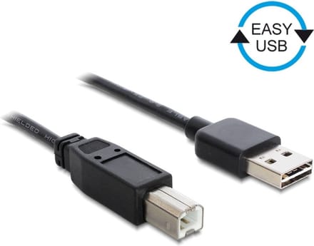 DeLOCK 85553 USB-kabel 5 m USB A USB B Mannelijk Zwart