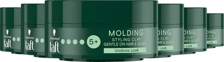 Taft Molding Clay - Haarstyling - Haarwax - Medium Hold - Voordeelverpakking - 6 x 75 ml