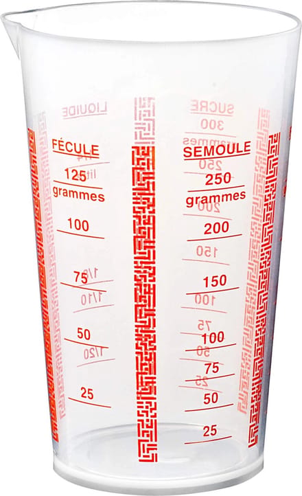 Déglon Flexibele maatbeker – 1/2 liter – transparant polypropyleen – vaatwasmachinebestendig