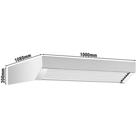 GGM Gastro Haube 1,0 m - mit Motor & Kondensator Zilver