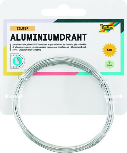 Aluminiumdraad folia 1mmx5m zilver | 10 stuks