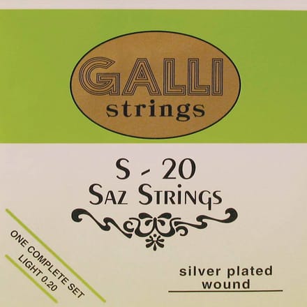 Snarenset saz - Galli S-020 - Verzilverd bespannen - 008-022 - Light