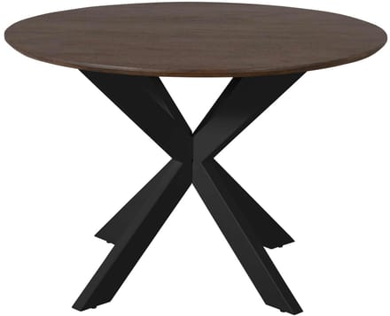 StarFurn Eettafel Madison - Deens Ovaal Bruin/Zwart - 110x110x76cm