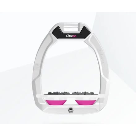 Veiligheidspaardrijzwepen Plat Ultra Grip Wit/Wit/Roze Flex-On Safe-On
