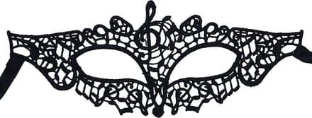 Miresa - Masker MM071 - Open venetiaans kanten masker - Dare me - Zwart