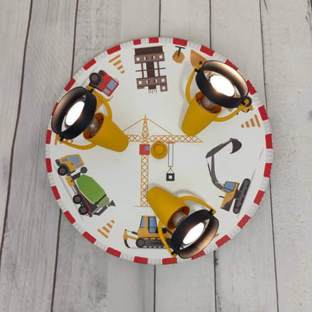 Niermann Standby Plafondspot Baustelle, 3-lamps