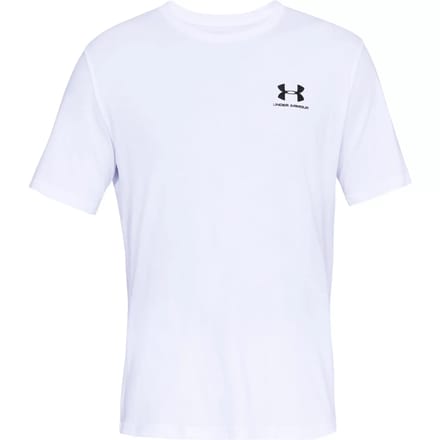 Under Armour UA M SPORTSTYLE LC SS-WHT Heren Sportshirt - Wit - Zwart