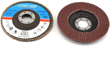 Lamellenschijf 115 mm K60 – Aluminium Oxide Schuurschijf voor Haakse Slijper – TOOLTECH