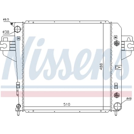 Radiator, motorkoeling NISSENS 61017