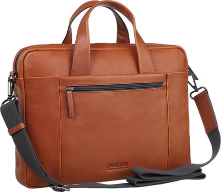 Leonhard Heyden Laptoptas / Werktas - - 15 inch - Leer - Hamburg - Cognac