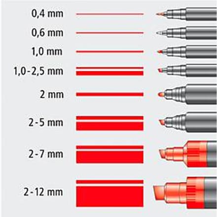 Permanente markeerstift Staedtler Lumocolor 317-2 M Rood (10 Stuks)