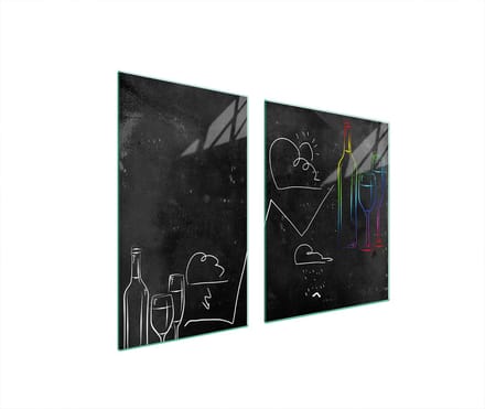 TMK ArtDeko - Snijplank - 100x52 cm - Zwart - Glas