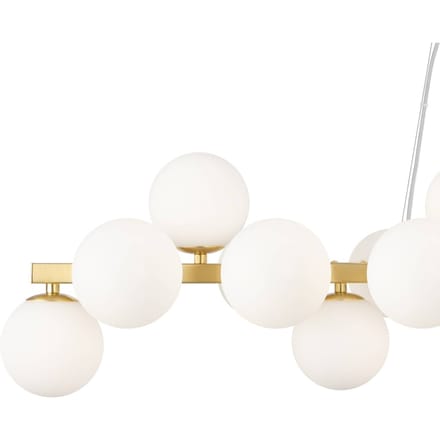 Maytoni Dallas hanglamp, 25-lichts, lang, goud