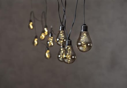 RTM Lighting Lichtsnoer 360cm met 10 lampjes -Daglicht - prikkabel - lichtsnoer