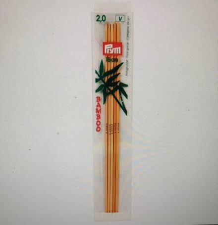 Kousenbreinaalden bamboe 15 cm 2.00 mm