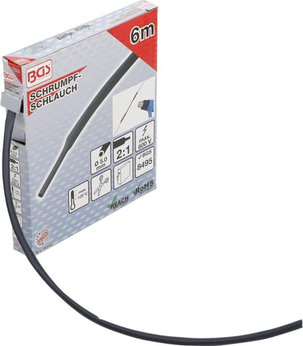 BGS krimpkousdoos zwart Ø 5 mm 6 m - 6848
