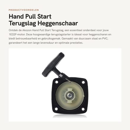 Dailygoods- Terugslag Pull Starter 100% Nieuw - Gaskabel - Staal/PVC - 94cm - Compatibel met 1E32F Motor - Handmatige Starter - Handstarter