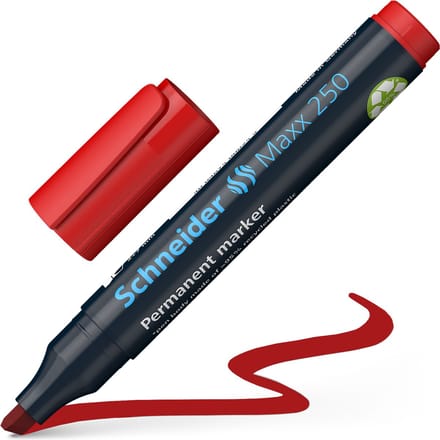 Schneider permanent marker - Maxx 250 - beitelpunt - rood - S-125002