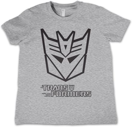 Transformers Decepticon Monotone Kids T-shirt Heathergrey
