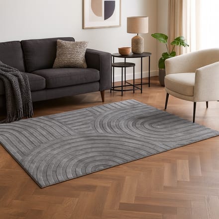Milton & Oldbrook Vloerkleed 160 x 230 cm Trani Grijs