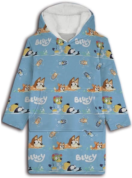 Bluey Hoodie Fleece deken Swim - Kind (3 - 6 jaar) - Polyester