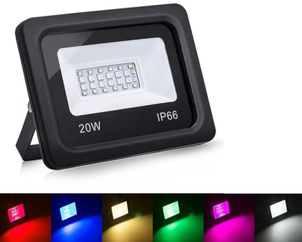 LED Bouwlamp / Schijnwerper RGB Gekleurde Verlichting - 20 Watt - Ultra Dun