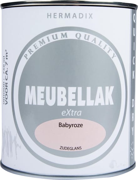 Hermadix Meubellak eXtra - Dekkend - Zijdeglans babyroze