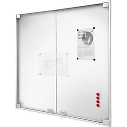 BST MEDIA DT vitrinekast, voor binnen, gehard veiligheidsglas, draaideur, displayformaat 12x DIN A4