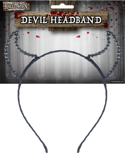 Halloween duivel hoorntjes - strass glitter - diadeem - zwart - kunststof