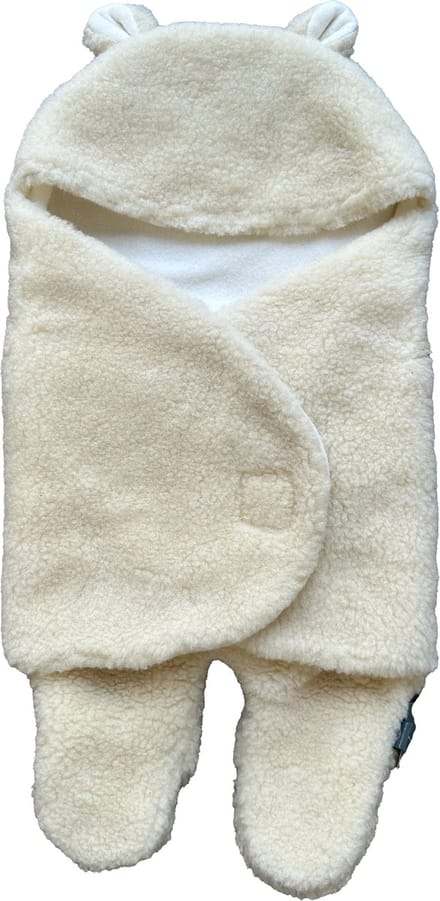 Noordiq - Baby Slaapzak Teddy Creme-Wit (100% Wol)