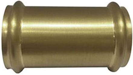 Wiesbaden UniMatch Buisverbinder 32 mm - Geborsteld Messing