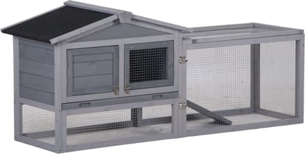 Topmast - Konijnenhok Sunshine - Grijs - 155 x 53 x 70 cm