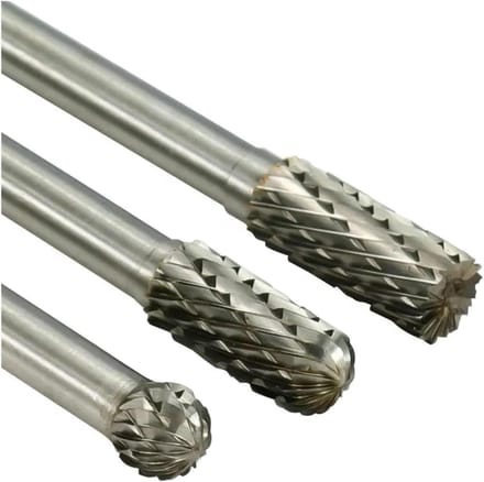 Metaalvijl set - Metaalboren - Metaal bewerken - Dubbele snit - 6 mm schacht - Zilver