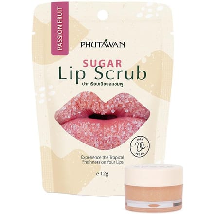 Phutawan Suiker Lip Scrub, Ervaar de Tropische Frisheid op uw Lippen, 12 g. 12 g. white