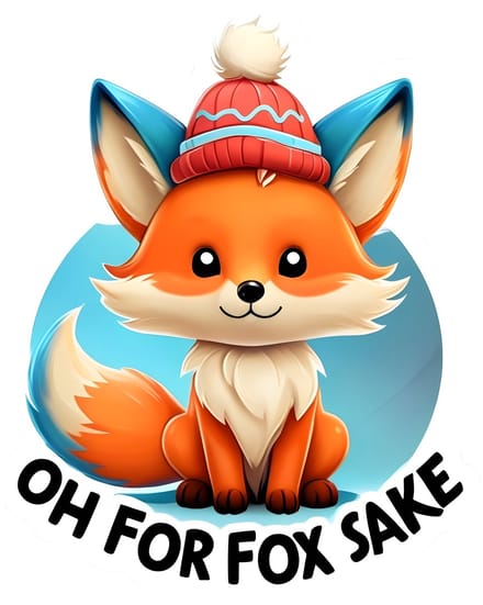 4one6 industries - Oh for Fox Sake - Funny Cute Fox Sticker