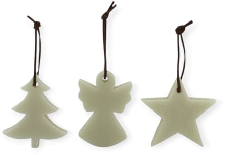 Home Society – Geurende Wax – Kersthangers – Scented Ornaments – Greige