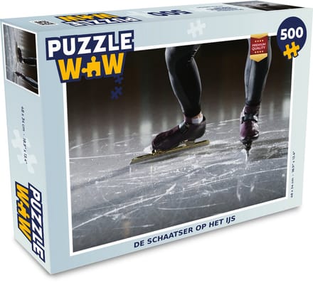 Puzzel De schaatser op het ijs - Legpuzzel - Puzzel 500 stukjes