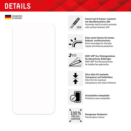 Displex Real Glass Premium Screenprotector met Applicator voor Samsung Galaxy S23 FE - Transparant