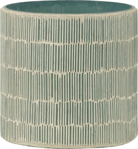 J-Line windlicht Mozaiek - glas - grijs - medium