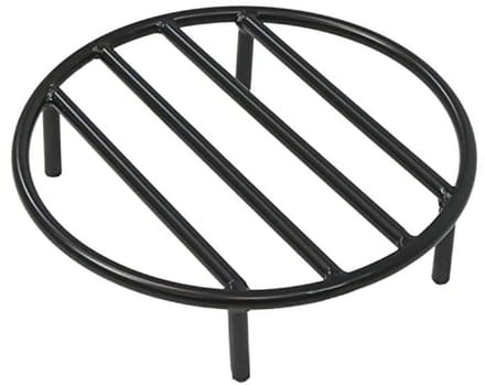 Ronde Stalen Vuurkorf met Houten Rooster - 30,5 cm