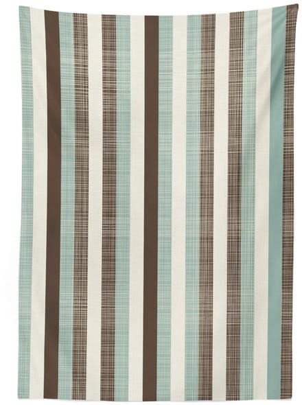 ABAKUHAUS Retro tafelkleed – 140x170 cm – gestreept satijn, wasbaar