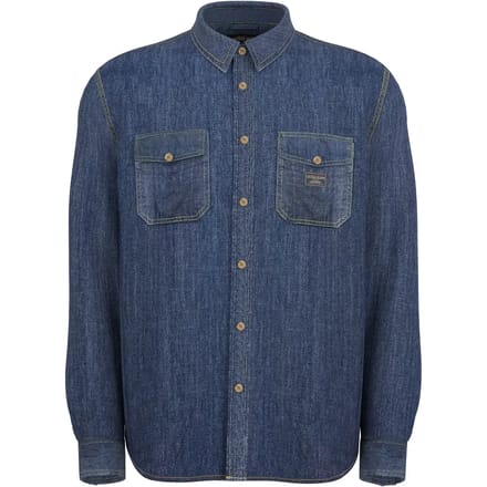 Guess Jeans Regular Denim Overhemd Met Lange Mouwen Blauw S Man