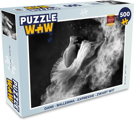 Puzzel Dans - Ballerina - Expressie - Zwart wit - Legpuzzel - Puzzel 500 stukjes