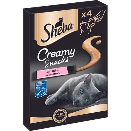 Sheba Creamy Snacks - Zalm 4 x 12 g