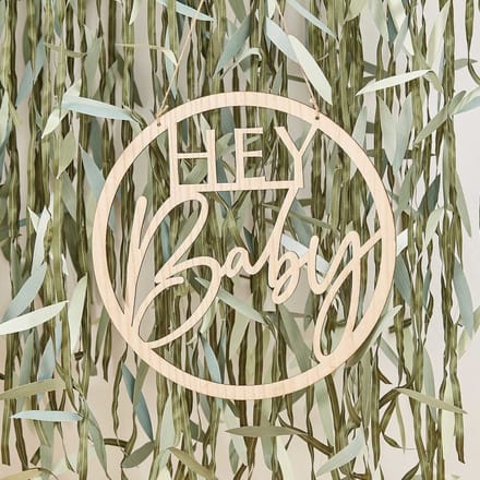 Botanical Baby - Bord hout Hey Baby