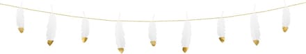 PartyDeco - Papieren veren slinger 1,6 m