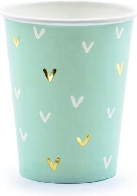 Bekertjes mint (6st) hartjes