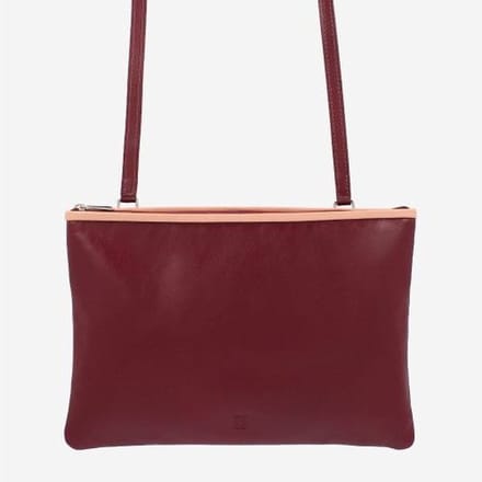 Dudubags - bordeaux - leder - maat STUK
