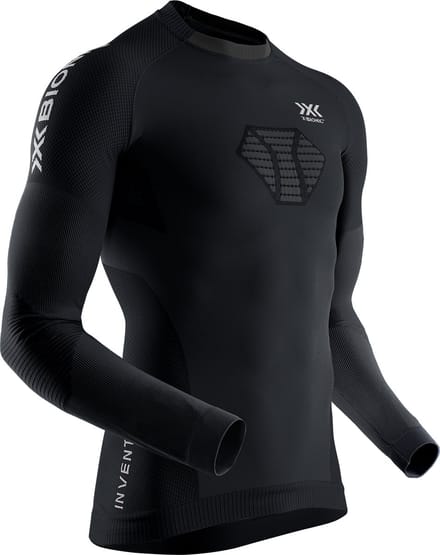 X-Bionic Invent 4.0 Hardloopshirt Lange Mouwen Heren - Zwart/Antraciet - Maat XL